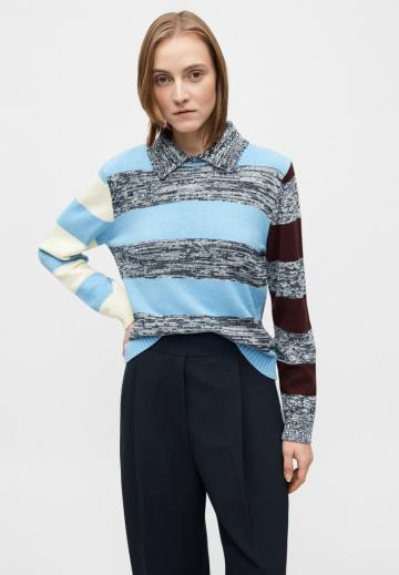 Пуловер в полоску