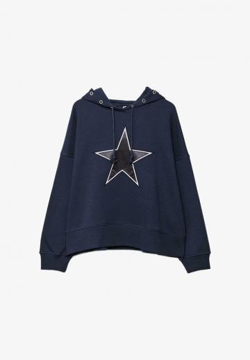 Пуловер с капюшоном