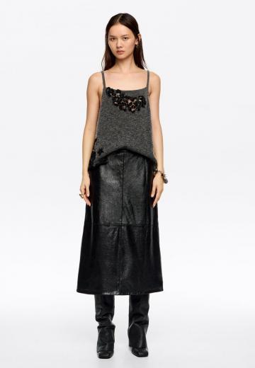 Кожаная юбка