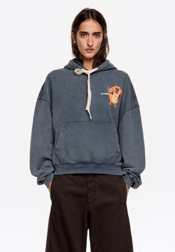 Пуловер с капюшоном