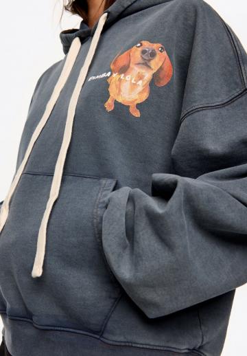 Пуловер с капюшоном