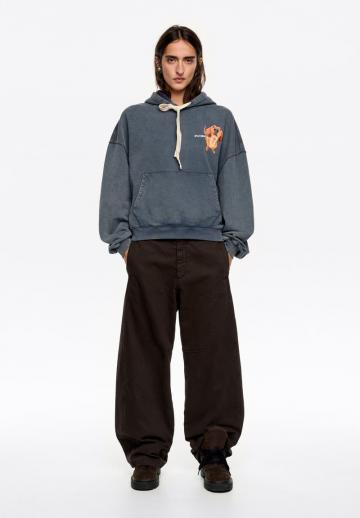 Пуловер с капюшоном