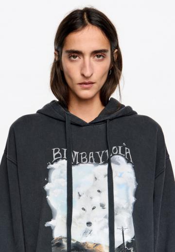 Пуловер с капюшоном