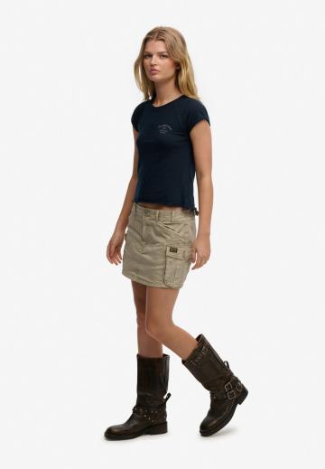 Юбка с накладными карманами