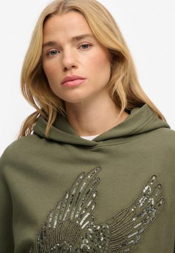 Пуловер с капюшоном