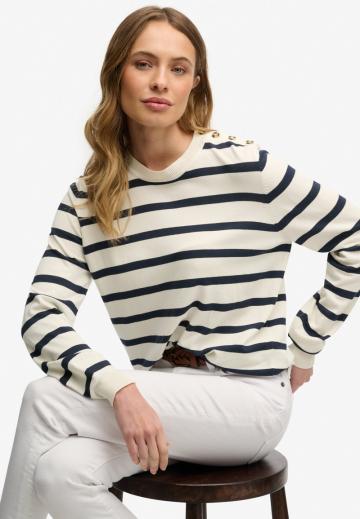 Пуловер в полоску