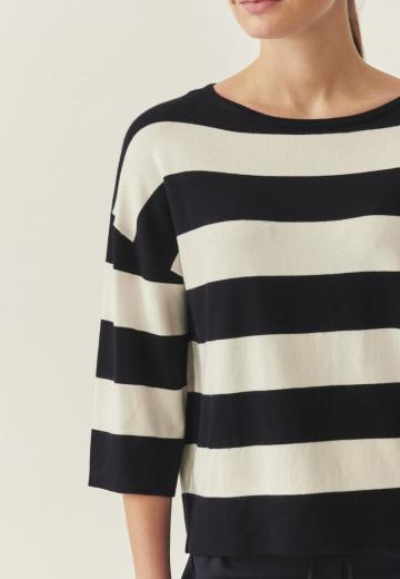 Пуловер в полоску