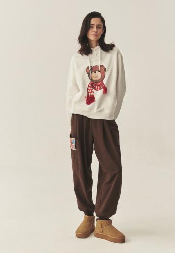 Пуловер с капюшоном