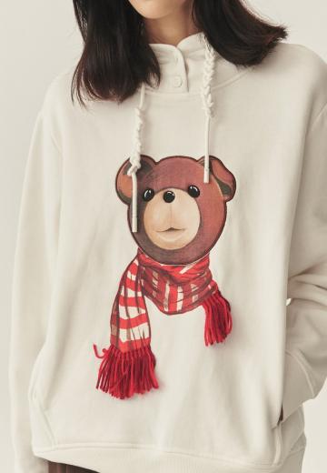 Пуловер с капюшоном