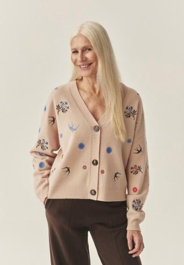 Жаккардовая вязаная кофта