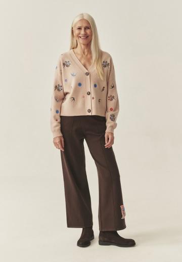 Жаккардовая вязаная кофта