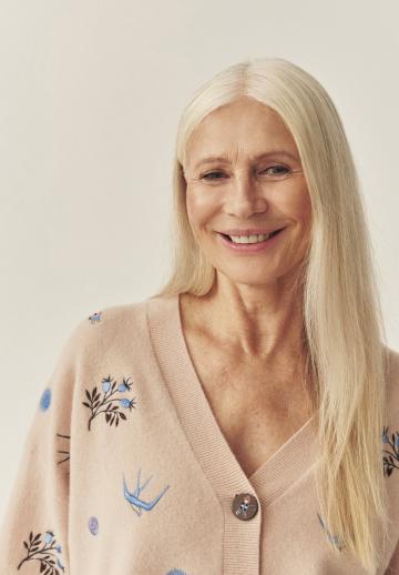 Жаккардовая вязаная кофта