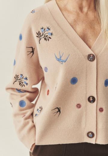 Жаккардовая вязаная кофта