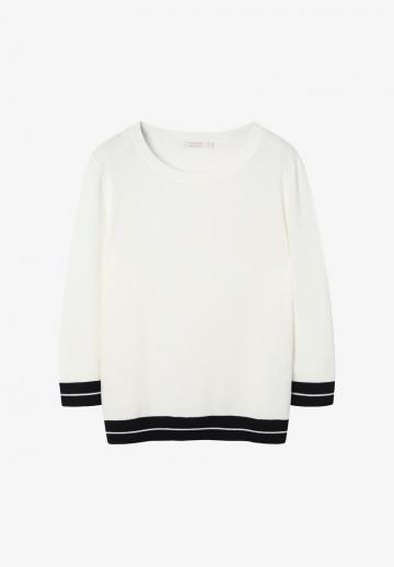 Пуловер с рукавом три четверти