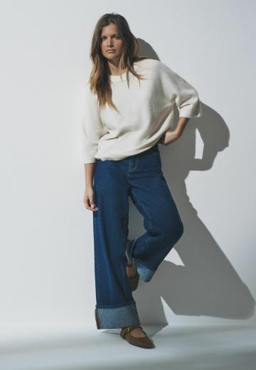 Пуловер с рукавом три четверти