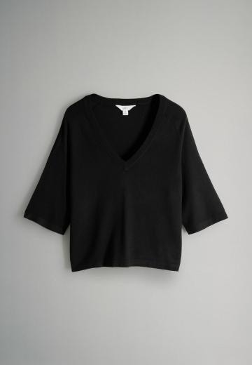 Пуловер с рукавом три четверти