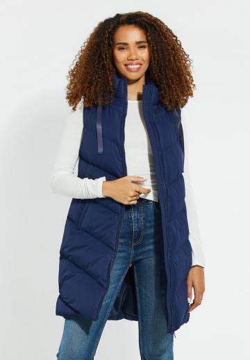 Длинный жилет