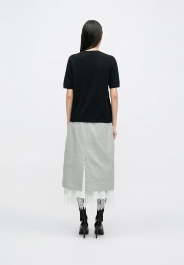 Пуловер с коротким рукавом