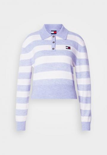 Пуловер с воротником поло