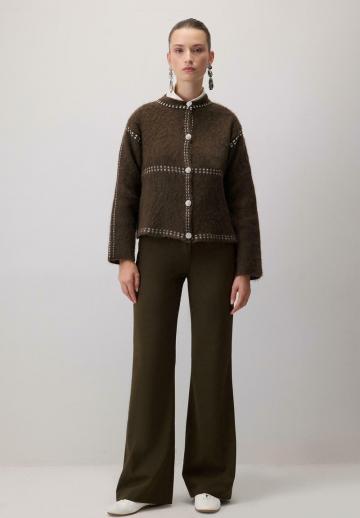 Жаккардовая вязаная кофта