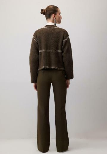 Жаккардовая вязаная кофта