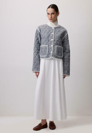 Жаккардовая вязаная кофта