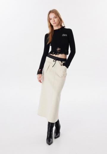 Юбка с накладными карманами