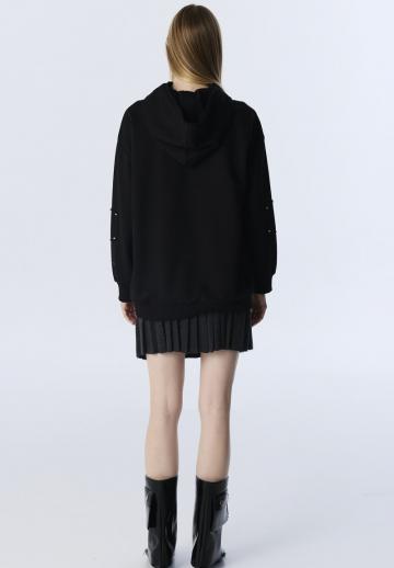 Пуловер с капюшоном