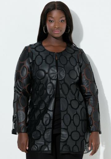 Пальто из искусственной кожи