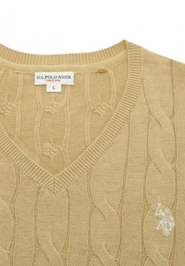 Пуловер с вырезом V