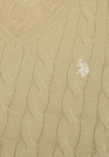 Пуловер с вырезом V