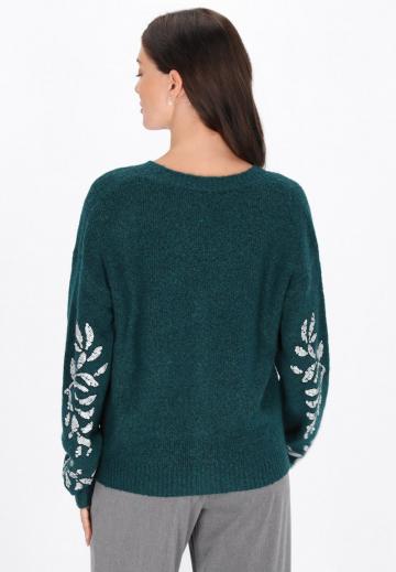 Жаккардовая вязаная кофта
