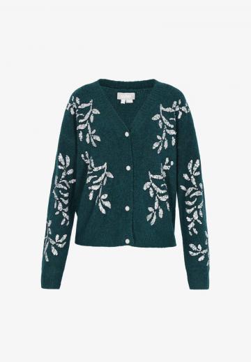 Жаккардовая вязаная кофта