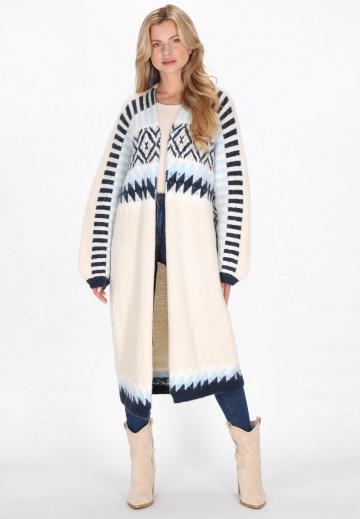 Жаккардовая вязаная кофта