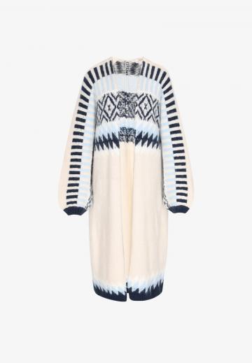 Жаккардовая вязаная кофта