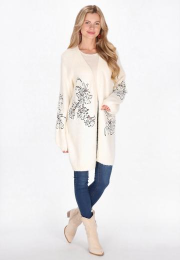 Жаккардовая вязаная кофта