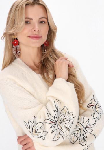 Жаккардовая вязаная кофта