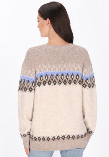 Жаккардовая вязаная кофта