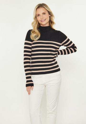 Пуловер в полоску