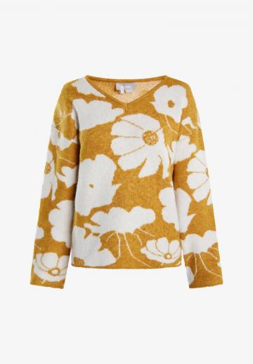 Пуловер с вырезом V