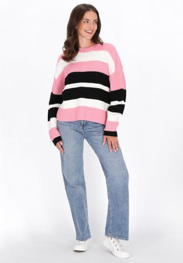 Пуловер в полоску