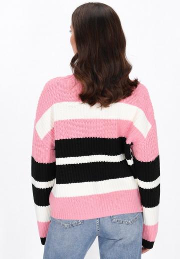 Пуловер в полоску