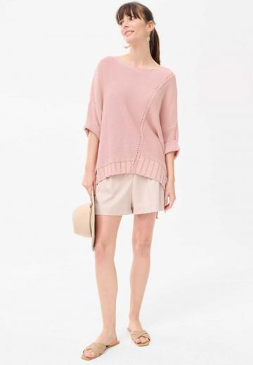 Пуловер с рукавом три четверти