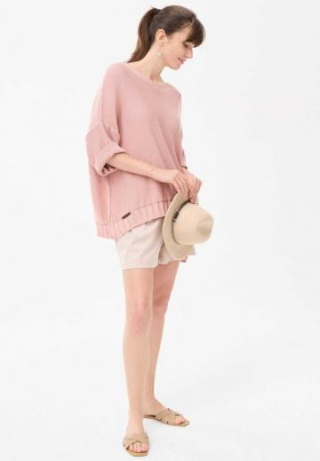 Пуловер с рукавом три четверти