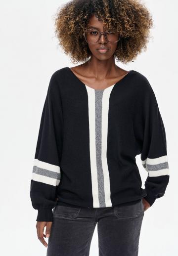 Пуловер в полоску