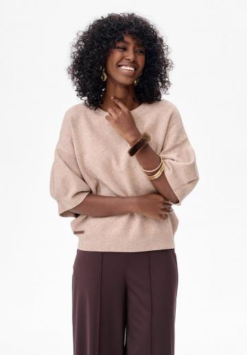 Пуловер с рукавом три четверти