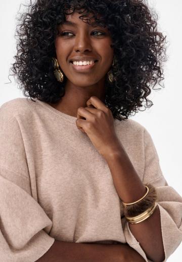 Пуловер с рукавом три четверти