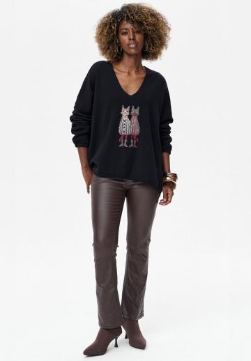 Длинный пуловер