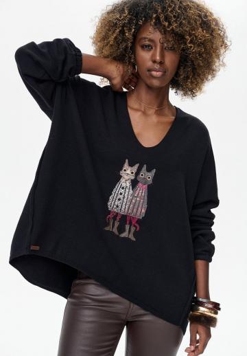 Длинный пуловер