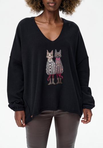 Длинный пуловер